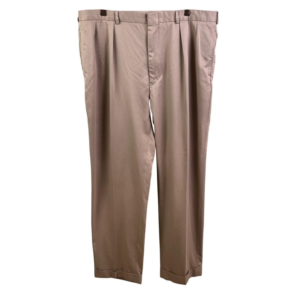 Polo By Ralph Lauren Classic Khaki Chino Pleated Front Cuffed Dress Slacks 40x32